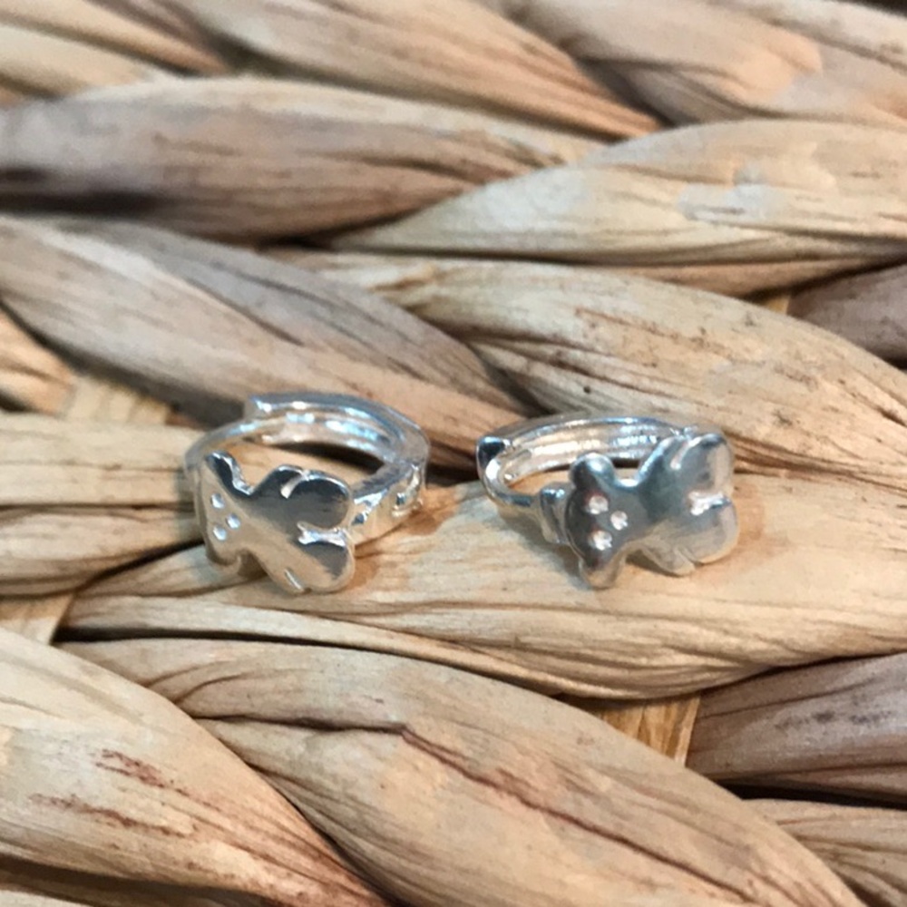 Little bear Sterling silver earrings